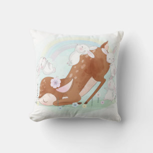 Cute Deer and Bunnies Cushion