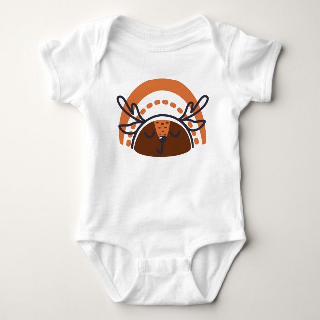 Cute Deer Baby Bodysuit Sleeper (Front)