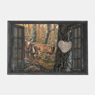 Cute Deer Couples Doormat, Wild Animals Doormat