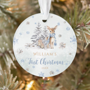 Cute Deer First Christmas Ornament Acrylic
