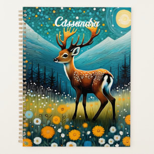 Cute Deer Flowers Meadow Fantasy Planner