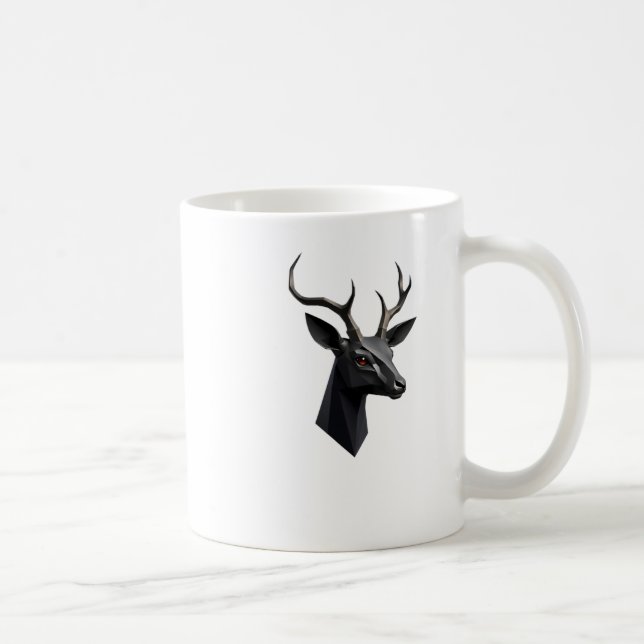 Cute Deer Hear 3d - Animals World Sticker  Coffee Mug (Right)