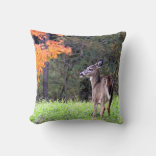 Cute Deer in the field Cushion