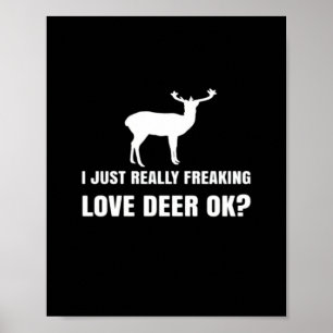 Cute Deer Lover Trendy Modern Aesthetic  Poster