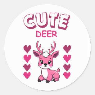 cute deer sticker design 