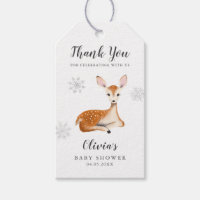 Cute Deer Theme Gender Neutral Winter Baby Shower