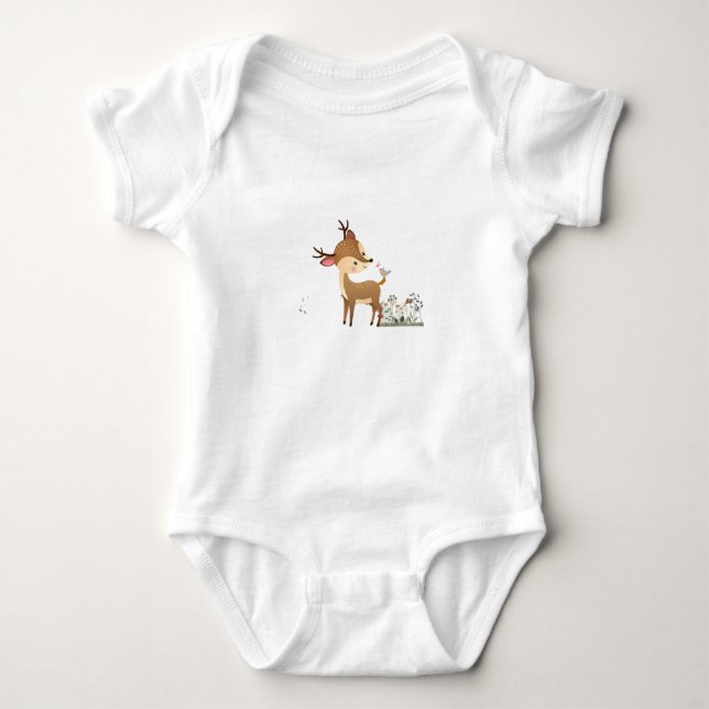cute deers baby Lovers Bodysuit (Front)