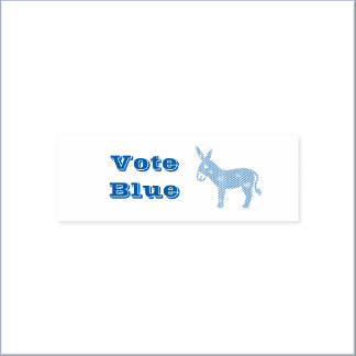 Cute Democratic Donkey & Hearts VOTE BLUE Self-inking Stamp