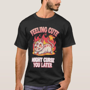 Cute Demon Cat Curse Occult Witchcore Funny T-Shirt