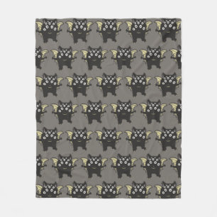 Cute Demon Character - Kawaii Monster Kids Fleece Blanket