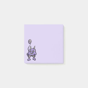 Cute Demon Purple Cartoon Horror Character Post-it Notes