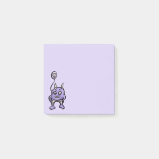 Cute Demon Purple Cartoon Horror Character Post-it Notes