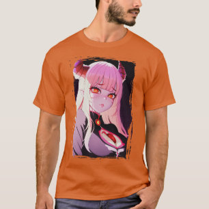 Cute Demon Succubus Art Distressed T-Shirt