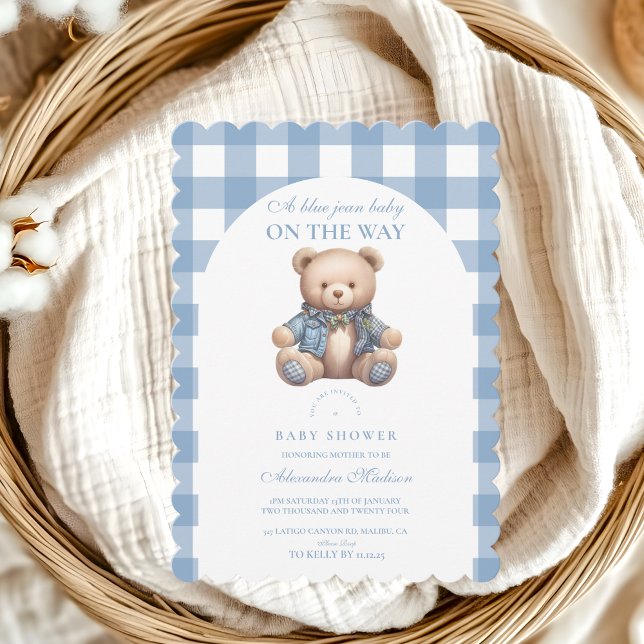 Cute Denim Baby Shower Invitation (Creator Uploaded)