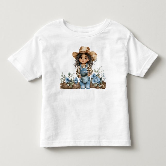 Cute Denim Cowgirl 3  Toddler T-Shirt (Front)