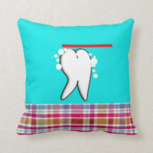 Cute Dental Big Tooth Design Pillow