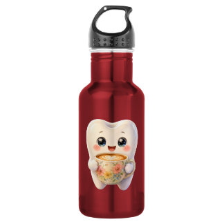 Cute Dental Coffee Lover Kawaii Character 532 Ml Water Bottle