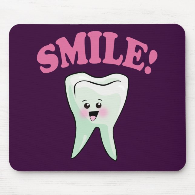 Cute Dental Hygienist Mouse Mat (Front)