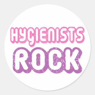 Cute Dental Hygienists Rock Classic Round Sticker