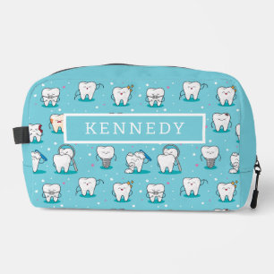 Cute Dental Pattern Dopp Kit