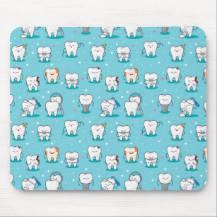 Cute Dental Pattern Mouse Mat