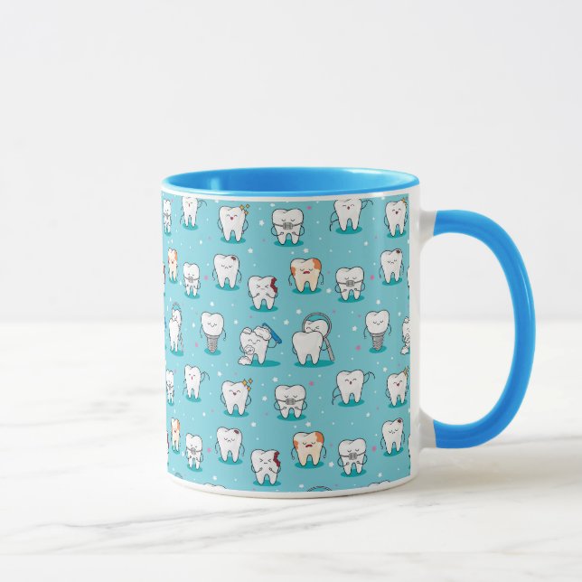 Cute Dental Pattern Mug (Right)