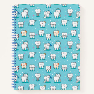 Cute Dental Pattern Notebook