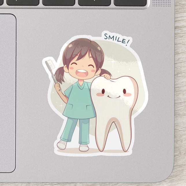 Cute Dental Tooth Smile Sticker (Creator Uploaded)