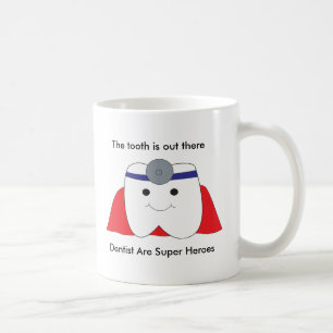 Cute Dentist Are Super Heroes Tooth Personalise Coffee Mug