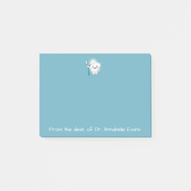 Cute Dentist Personalise Post-it Notes (Front)
