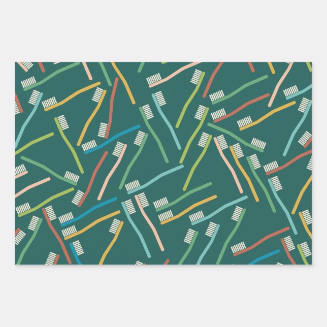 Cute Dentist Wrapping Paper (Front)