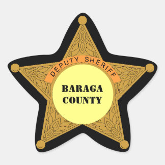 Cute Deputy Sheriff Badge personalise county fun Star Sticker