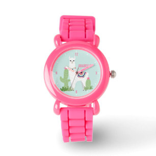 Cute Desert Llama Personalised Girl's Watch