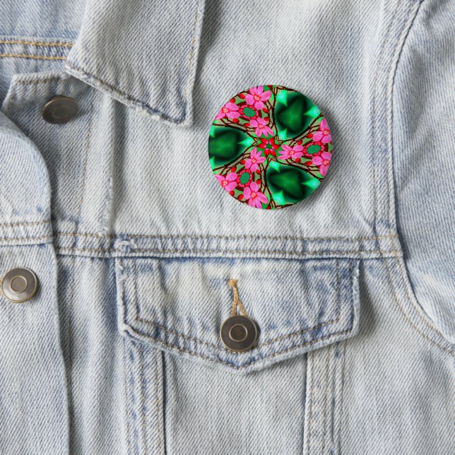 Cute Desert Rose Pattern 6 Cm Round Badge (In Situ)