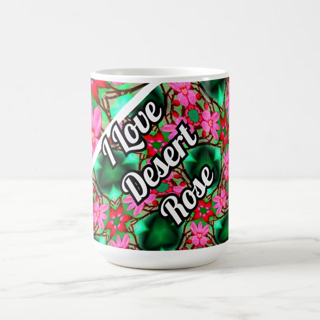 Cute Desert Rose Pattern Coffee Mug (Center)