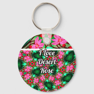 Cute Desert Rose Pattern Key Ring
