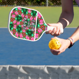 Cute Desert Rose Pattern Pickleball Paddle