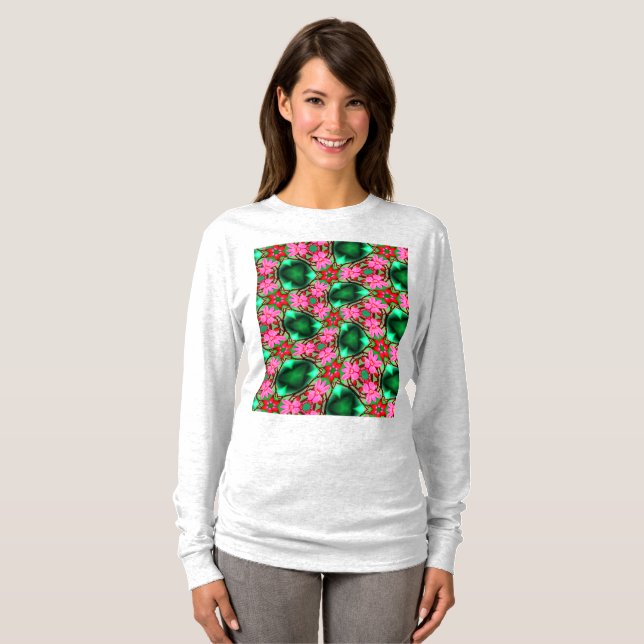 Cute Desert Rose Pattern T-Shirt (Front Full)