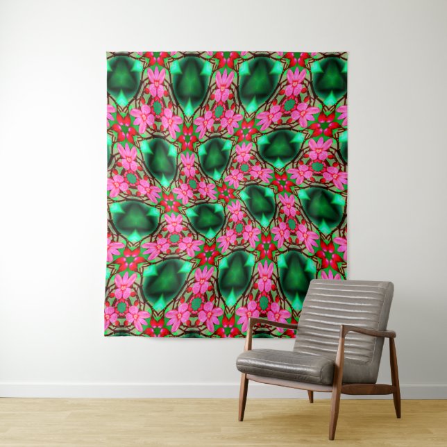 Cute Desert Rose Pattern Tapestry (In Situ)