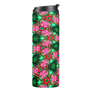 Cute Desert Rose Pattern Thermal Tumbler