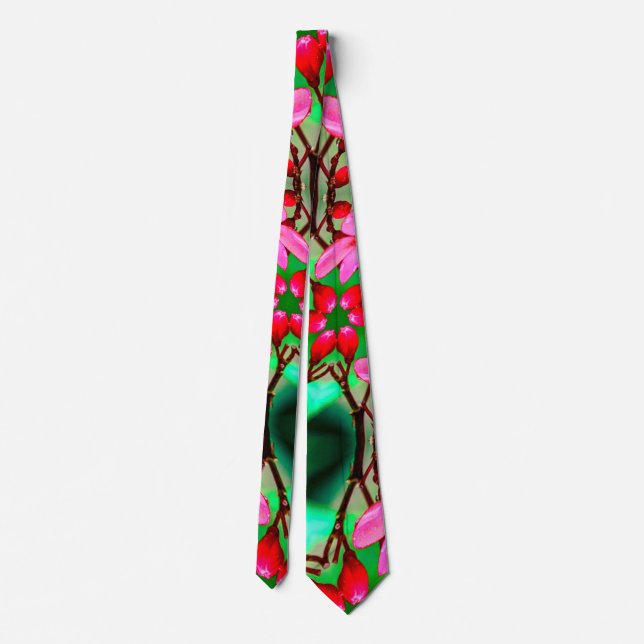 Cute Desert Rose Pattern Tie (Back)