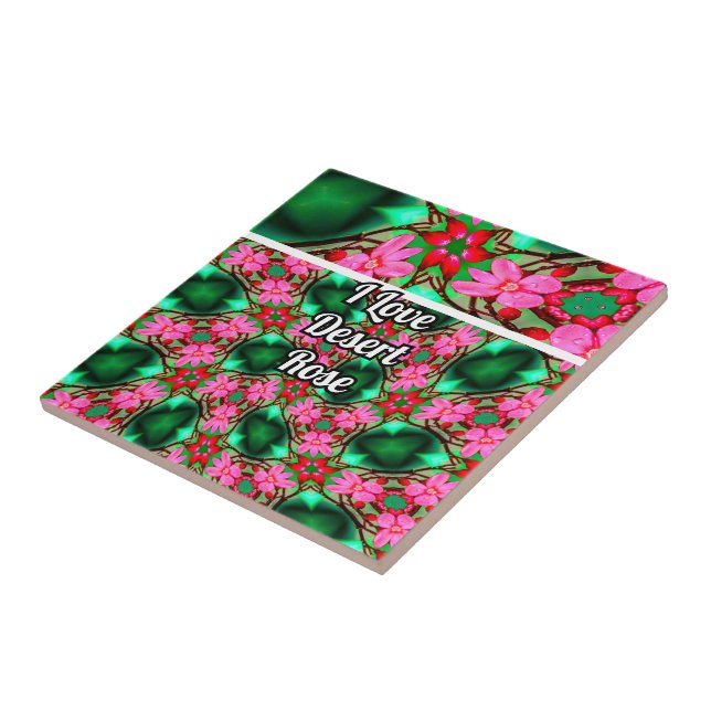 Cute Desert Rose Pattern Tile (Side)