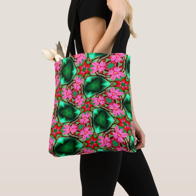 Cute Desert Rose Pattern Tote Bag (Close Up)