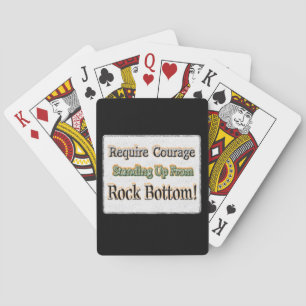 Cute Design About Courage Standing Up Round Paper Playing Cards