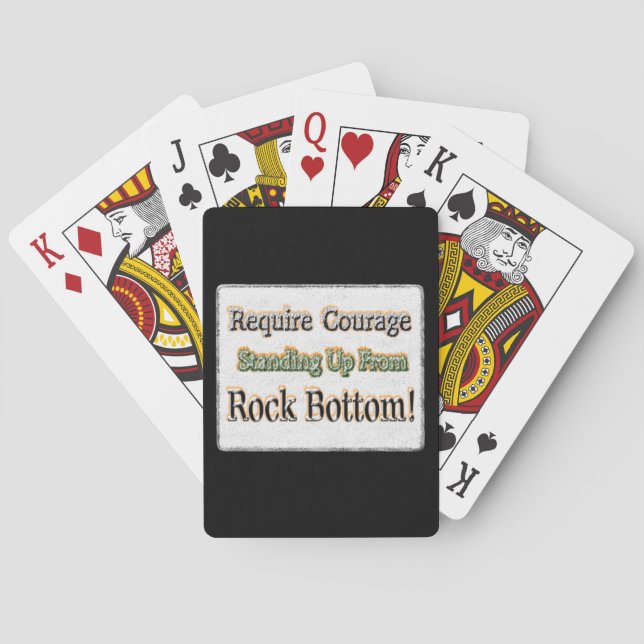 Cute Design About Courage Standing Up Round Paper  Playing Cards (Back)