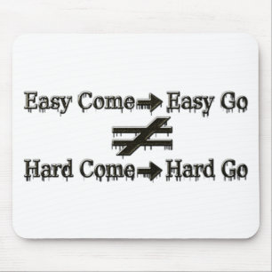 Cute Design About Easy & Hard Work Relationship Mouse Mat