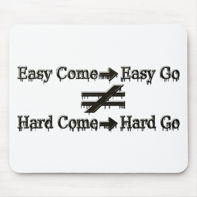 Cute Design About Easy & Hard Work Relationship Mouse Mat (Front)