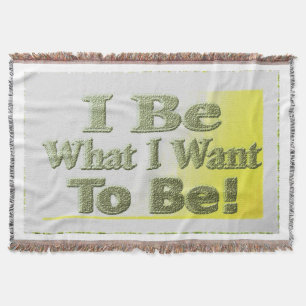 Cute Design About "I Be" T-Shirt Throw Pillow Tri Blanket