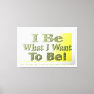 Cute Design About "I Be"  T-Shirt Throw Pillow Tri Canvas Print