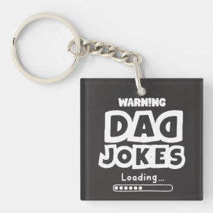 Cute Design Dad Jokes Loading For Father's Day Key Ring